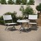 Flash Furniture Rouen 3-Pc Foldable French Bistro Set, PE Rattan Back, Seat and Table Top, Gray/White w/Steel Frame FV-FWA085-GRYWHT-GRY-GG - alternate 4